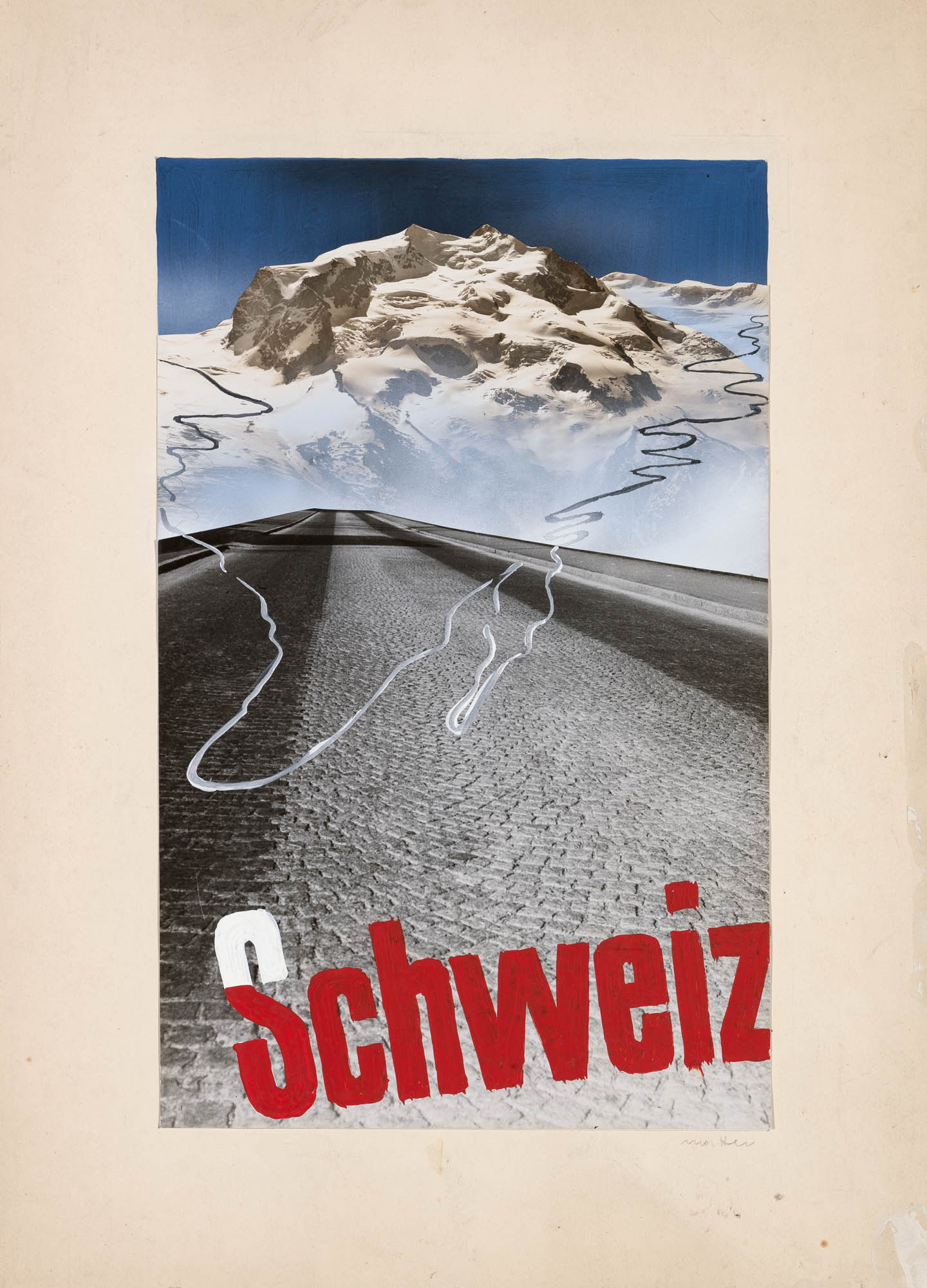 Für schöne Autofahrten die Schweiz Herbert Matter Affiche