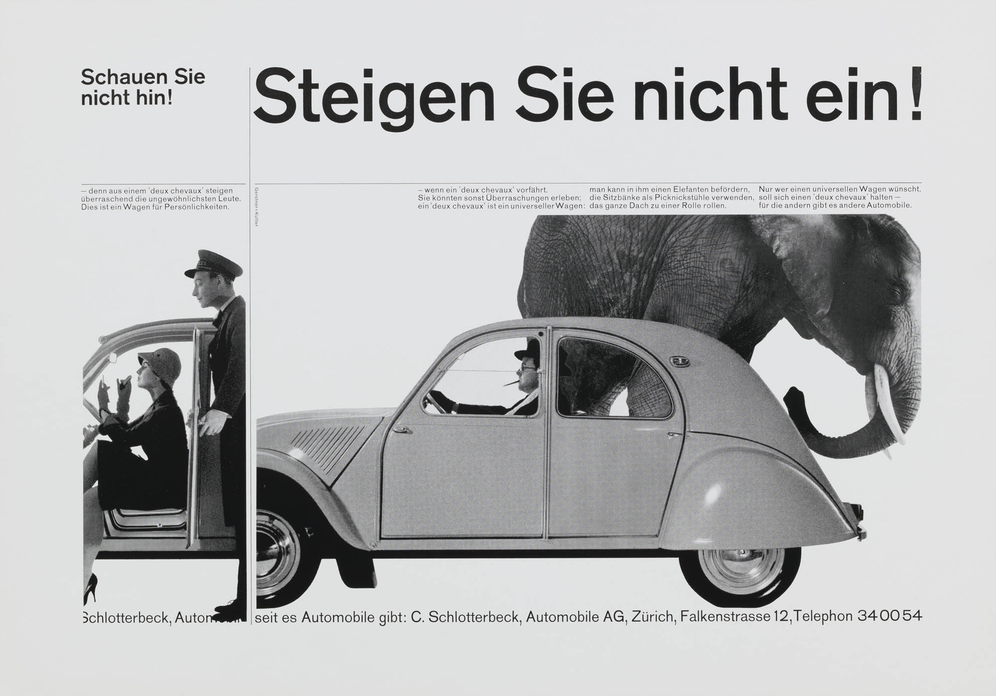 Kaufen Sie diesen Wagen nicht! Gerstner + Kutter Karl Gerstner Magazine ad