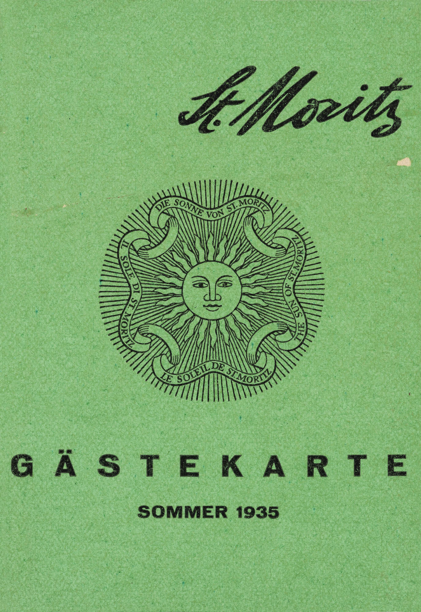 St. Moritz Walter Herdeg Luggage label