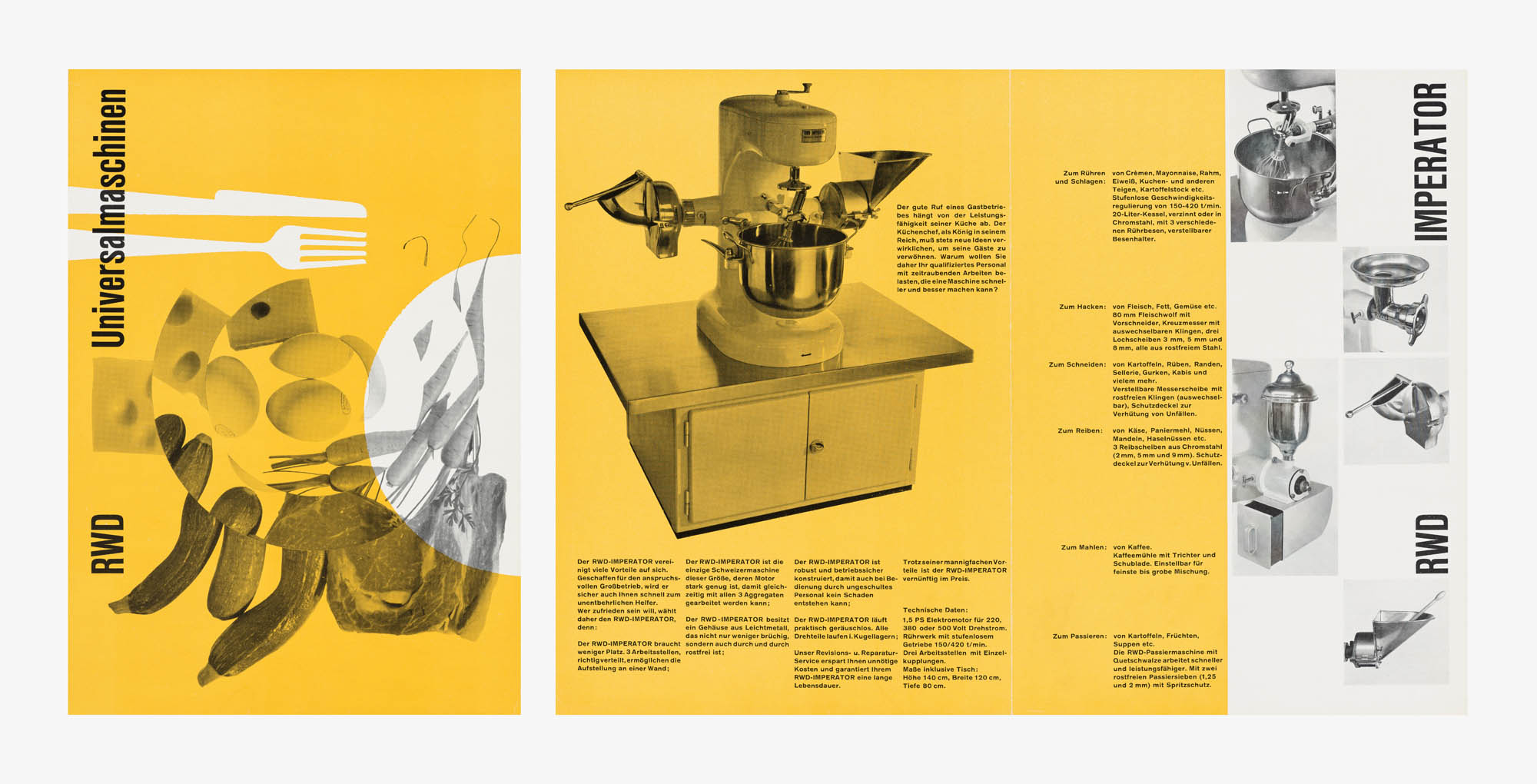 RWD (Zeichenmaschinen) – Reppisch-Werk AG Dietikon-Zürich/Schweiz Atelier Müller-Brockmann Brochure publicitaire