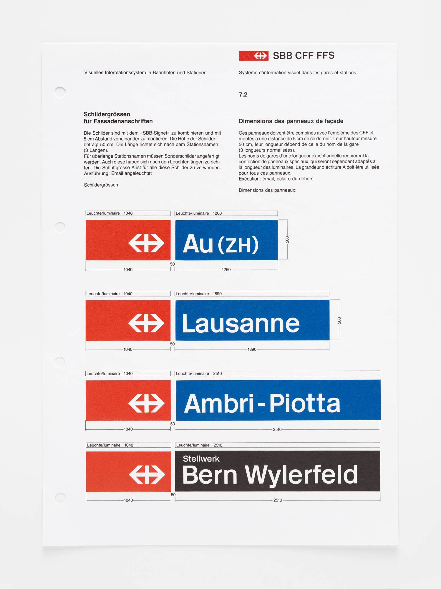 SBB CFF FFS – Visuelles Informationssystem in Bahnhöfen und Stationen – 1.01 Die Konstruktion des SBB Signets Müller-Brockmann + Co. Manual