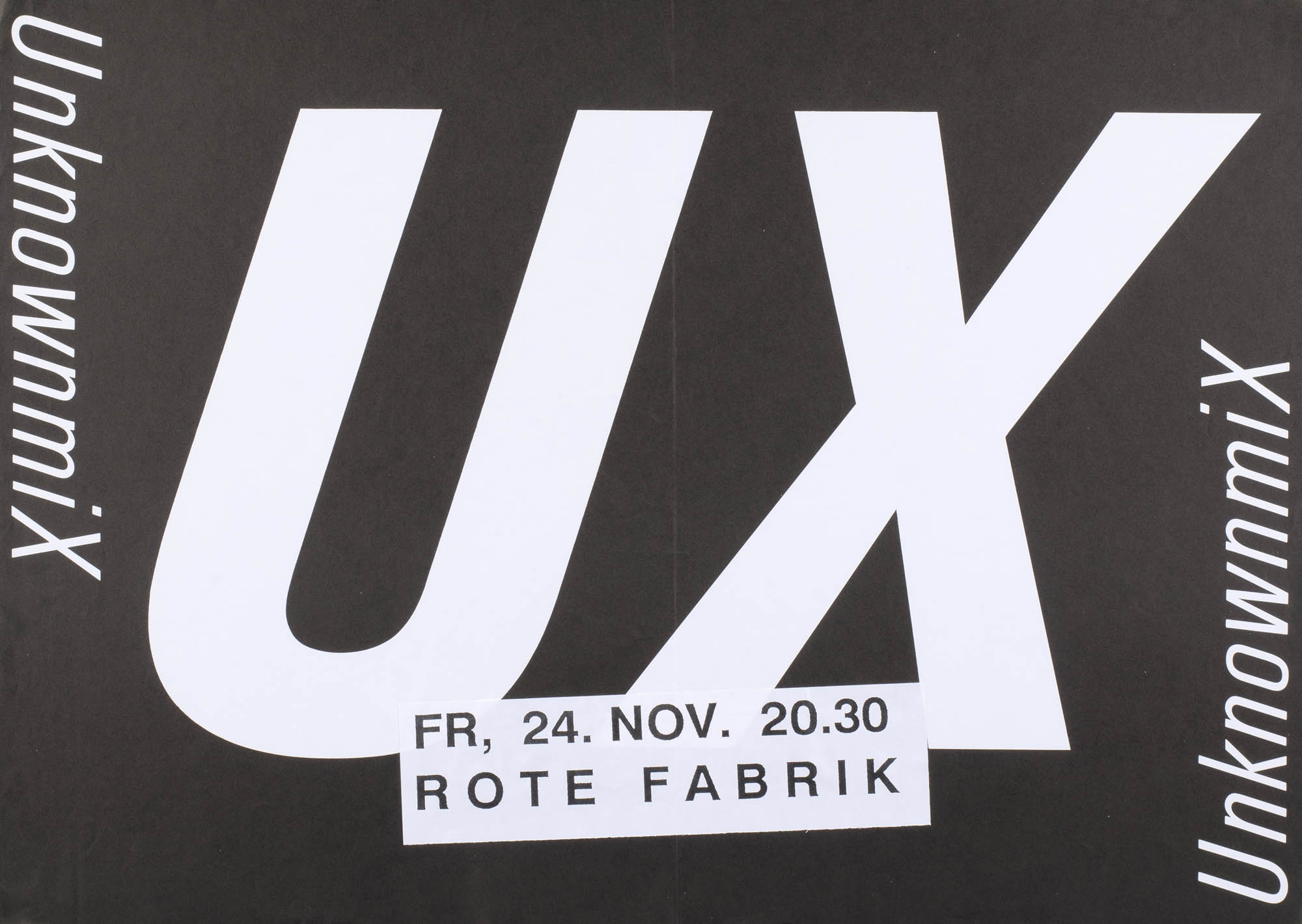 Unknownmix – UX Hans-Rudolf Lutz Record sleeve (front and back)