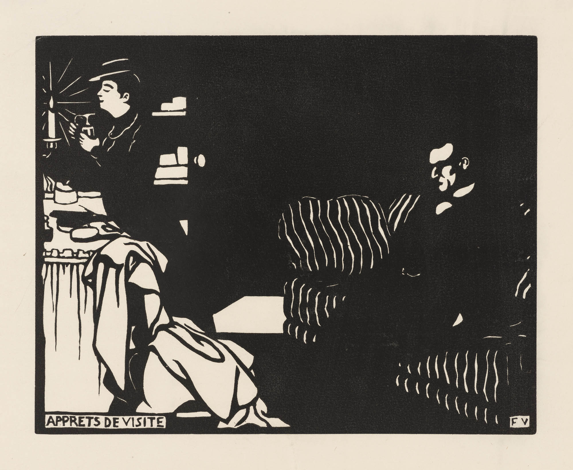 L’Irréparable (Serie der Intimités X) Félix Vallotton Woodcut