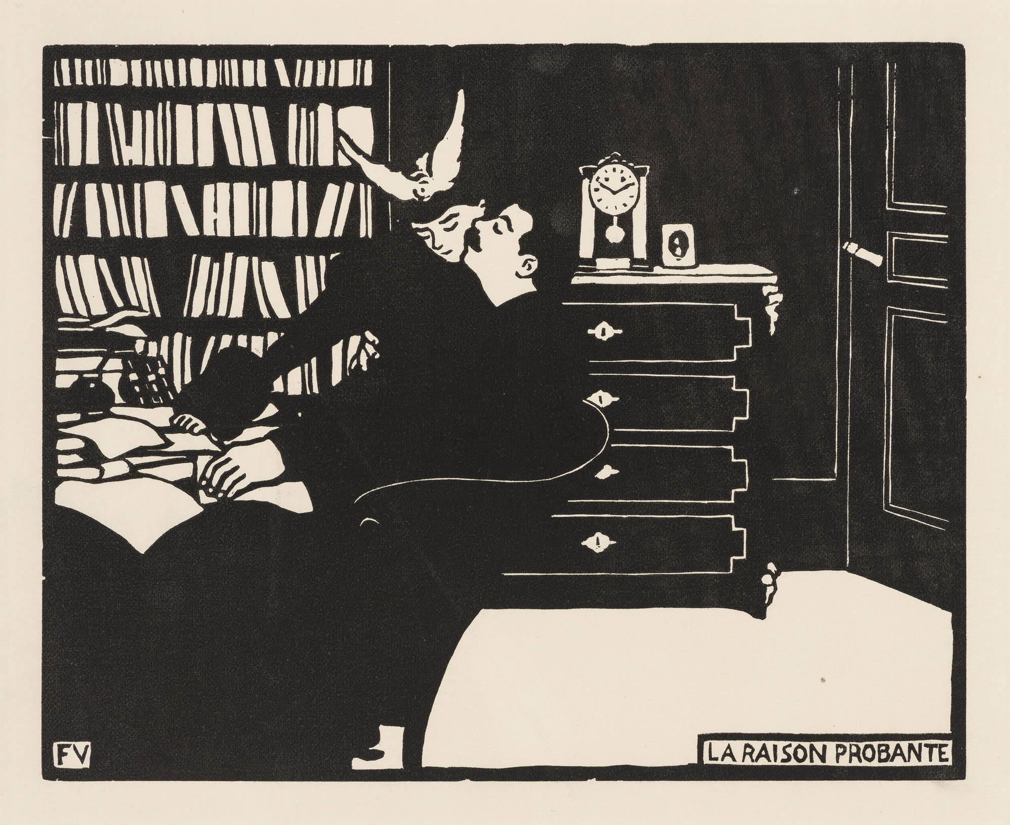 L’Irréparable (Serie der Intimités X) Félix Vallotton Holzschnitt