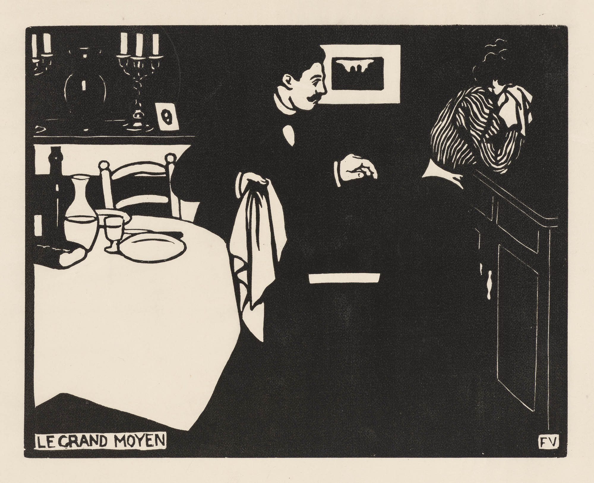 L’Irréparable (Serie der Intimités X) Félix Vallotton Woodcut