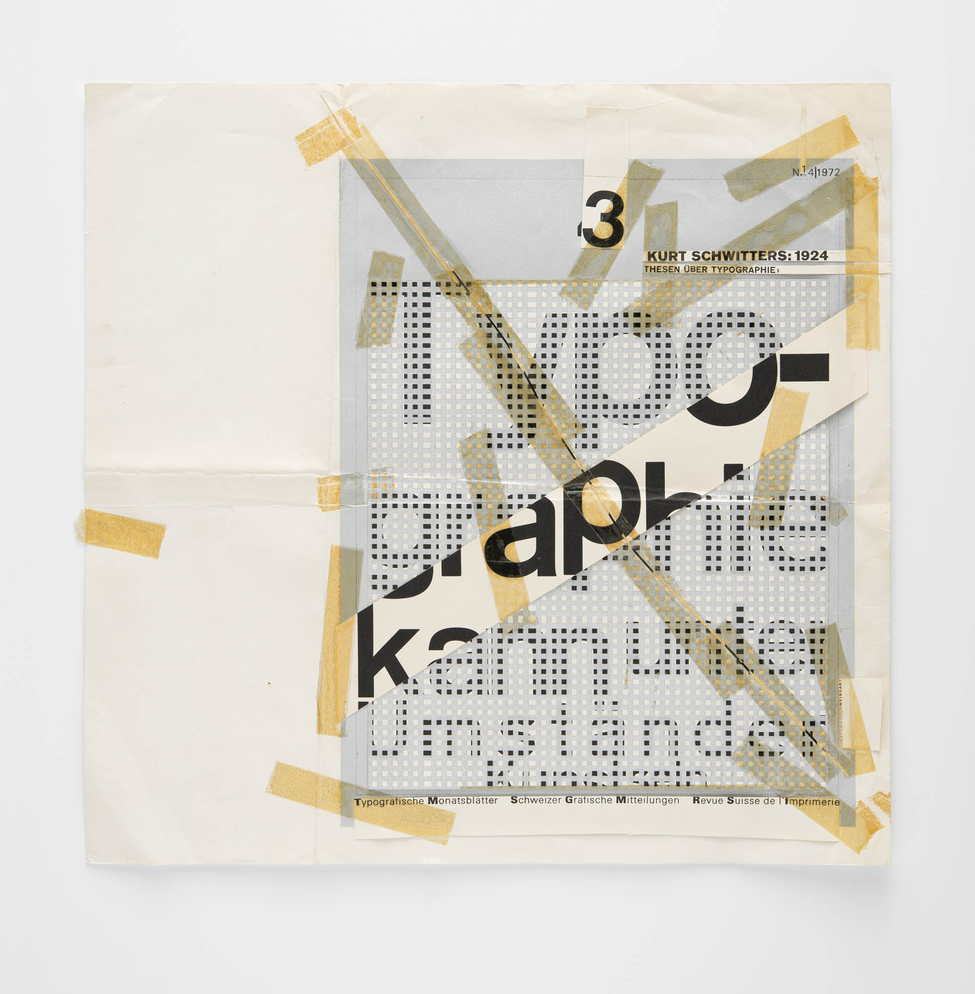 Typografische Monatsblätter 11, 1973 – Typographie kann unter Umständen Kunst sein – Kurt Schwitters: 1924 Wolfgang Weingart Magazine