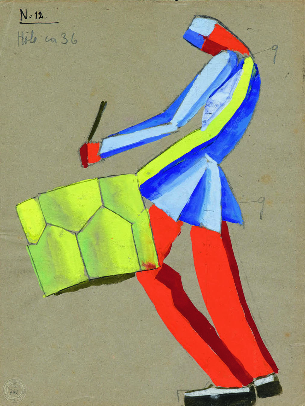 La boîte à joujoux: Tambour Otto Morach Marionette