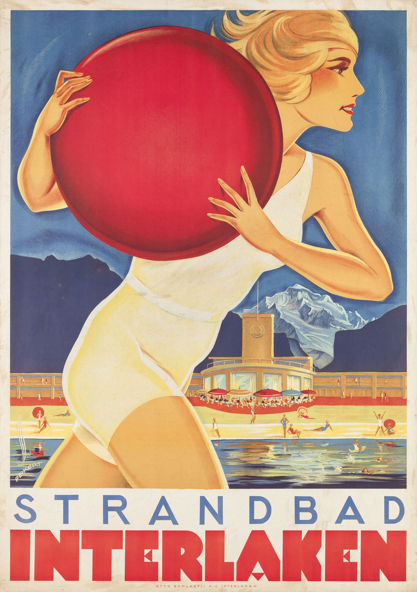 Luzern – Lido Albert Solbach Poster