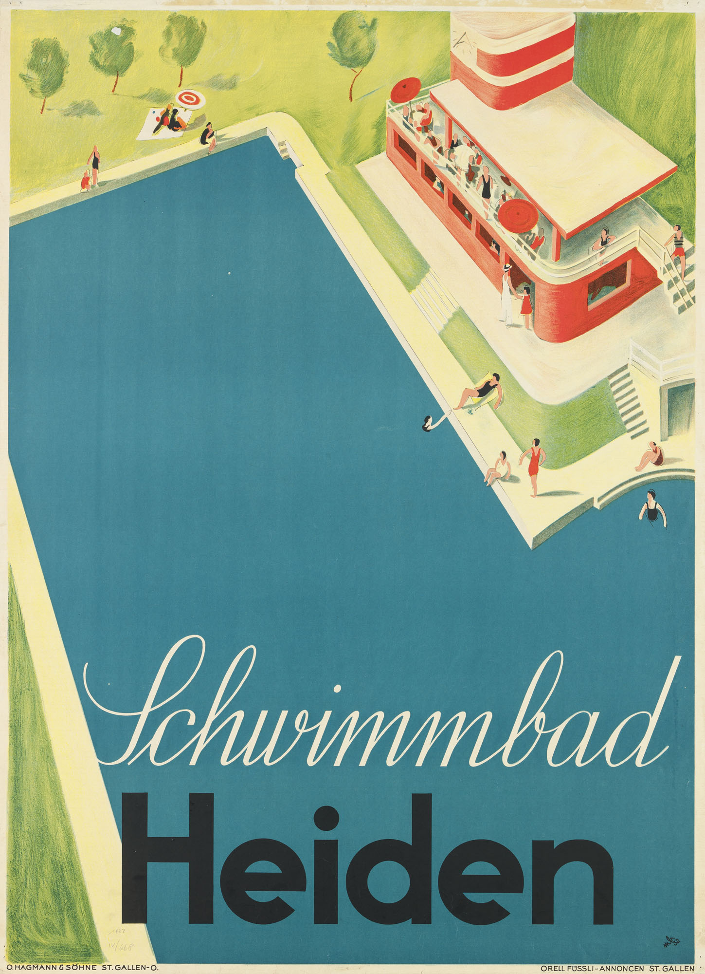 Luzern – Lido Albert Solbach Poster