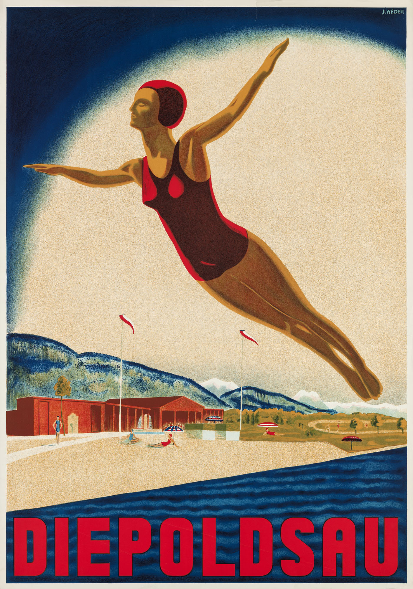 Luzern – Lido Albert Solbach Poster